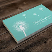 Elegant Dandelion Light Blauwgroen fotografie Visitekaartje