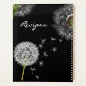 Elegant Dandelion Recipe Book Cover Planner (Achterkant)