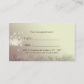 Elegant Dandelions Business Appointment Card Afsprakenkaartje (Achterkant)