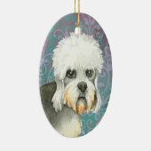 Elegant Dandie Dinmont Terrier Keramisch Ornament (Rechts)