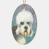 Elegant Dandie Dinmont Terrier Keramisch Ornament (Links)