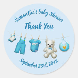 Elegant Dank je Baby shower voor Sticker