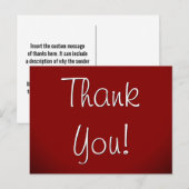 Elegant "Dank je!" Briefkaart (Voorkant / Achterkant)