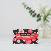 ELEGANT DANK JE FLORAL VISITEKAARTJE (Staand voorkant)