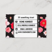 ELEGANT DANK JE FLORAL VISITEKAARTJE (Achterkant)