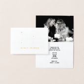 Elegant Dank je hart | Fotobruiloft Folie Kaarten (Display)