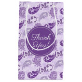 Elegant Dank je Lavender Paars Klein Cadeauzakje (Voorkant)