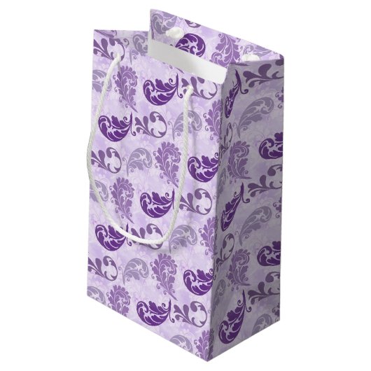 Elegant Dank je Lavender Paars Klein Cadeauzakje (Achterkant Gekanteld)