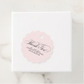 Elegant Dank je roze huwelijk Bedankjes Labels (In situ)