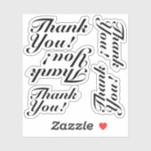 Elegant "Dank je!" Stickers (Vel)