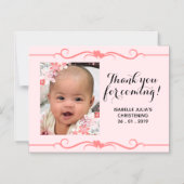 Elegant DANK JE VOOR HET KOMEN! Christening Magnet Magnetische Uitnodiging (Voorkant)