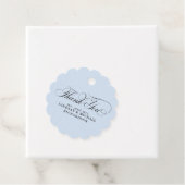 Elegant Dank je wel Dusty Blue Wedding Bedankjes Labels (In situ)