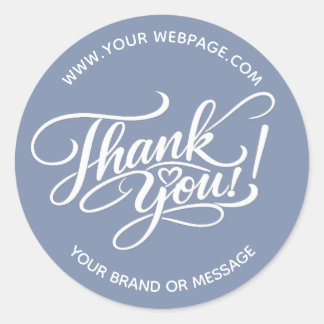 Elegant “Dank je wel” handgeschreven ontwerp met h Ronde Sticker