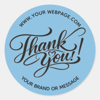 Elegant “Dank je wel” HandLettered ontwerp met har Ronde Sticker