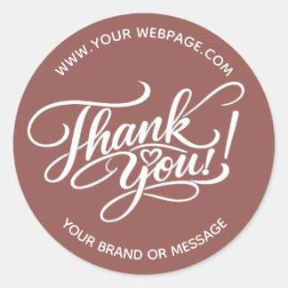 Elegant “Dank je wel” met de hand geschreven ontwe Ronde Sticker