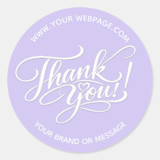 Elegant “Dank je wel” met de hand geschreven ontwe Ronde Sticker