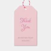 Elegant Dank u Blush Pink Simple Sjabloon Cadeaulabel (Voorkant)