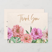 Elegant Dank u Briefkaart (Voorkant / Achterkant)