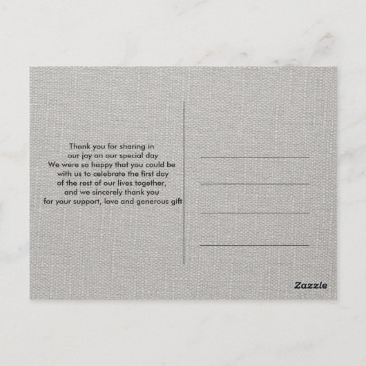 Elegant Dank u Briefkaart (Achterkant)