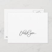 Elegant Dank u briefkaart (horizontaal) (Voorkant / Achterkant)
