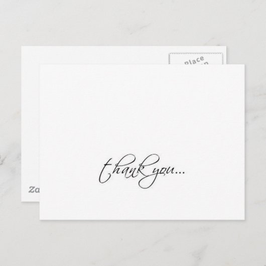 Elegant Dank u briefkaart (horizontaal) (Voorkant / Achterkant)