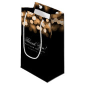 Elegant dank u bruiloft goud Hollywood Glam Klein Cadeauzakje (Voorkant Gekanteld)