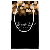 Elegant dank u bruiloft goud Hollywood Glam Klein Cadeauzakje (Voorkant)