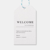 Elegant dank u bruiloft welkom gunst cadeaulabel (Voorkant)