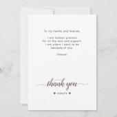 Elegant Dank u de Foto van het Afstuderen van het Bedankkaart (Achterkant)