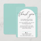 ELEGANT DANK U DE moderne boogmijnzwart Bedankkaart (Voorkant / Achterkant)