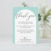 ELEGANT DANK U DE moderne boogmijnzwart Bedankkaart (Staand voorkant)