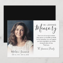 Elegant Dank U Funeral Foto Sympathie Verdriet