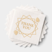 Elegant Dank u Geometrische Patroon & Rozen Folie Servetten (Insitu (Gestapeld))