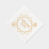 Elegant Dank u Geometrische Patroon & Rozen Folie Servetten (Rechts)