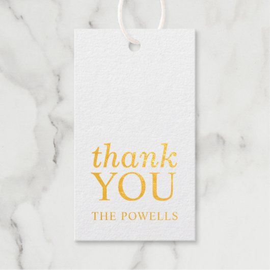 Elegant dank u goud cadeaulabels (Voorkant)