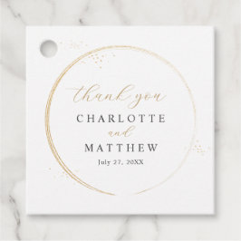Elegant dank u gouden bruiloft bedankjes labels