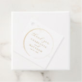 Elegant dank u gouden bruiloft bedankjes labels (In situ)