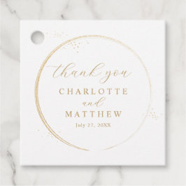Elegant dank u gouden bruiloft bedankjes labels