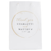 Elegant dank u gouden bruiloft medium cadeauzakje (Voorkant)