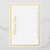 Elegant dank u grens zilver gouden folie notecard folie uitnodiging (Voorkant)