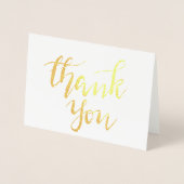 Elegant Dank u handgeschreven bruiloft voor script Folie Kaarten (Voorkant)