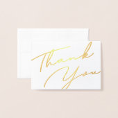 Elegant Dank u Handgeschreven Manuscript Gepersona Folie Kaarten (Voorkant met envelop)