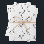 Elegant dank u inpakpapier<br><div class="desc">Spreek dankbaarheid uit met sophisticatie met behulp van ons elegante "Thank You"-inpakpapier. Met verfijnde typografie en een tijdloos ontwerp voegt deze premium wrap een luxueus tintje toe aan elk geschenk, of het nu gaat om bruiloften, vrijgezellenfeesten, leerkrachten of zakelijke waardering. Gedrukt op hoogwaardig papier met levendige, fade-resistente inkten, het is...</div>