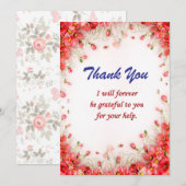 Elegant Dank u Kaarten voor Hartelijke Waardering (Voorkant / Achterkant)