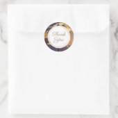 Elegant Dank u Klassieke Ronde Sticker (Tas)