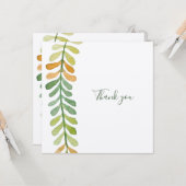 Elegant "Dank u" met de groene leder, groot, aange Kaart (Voorkant / Achterkant in situ)