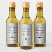 Elegant Dank u Mini Wijnfles Label Wijn Etiket (Flessen)