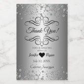 Elegant Dank u Mini Wijnfles Label Wijn Etiket (Enkel label)