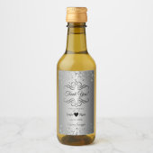 Elegant Dank u Mini Wijnfles Label Wijn Etiket (Voorkant)
