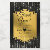 Elegant Dank u Mini Wijnfles Label Wijn Etiket (Enkel label)